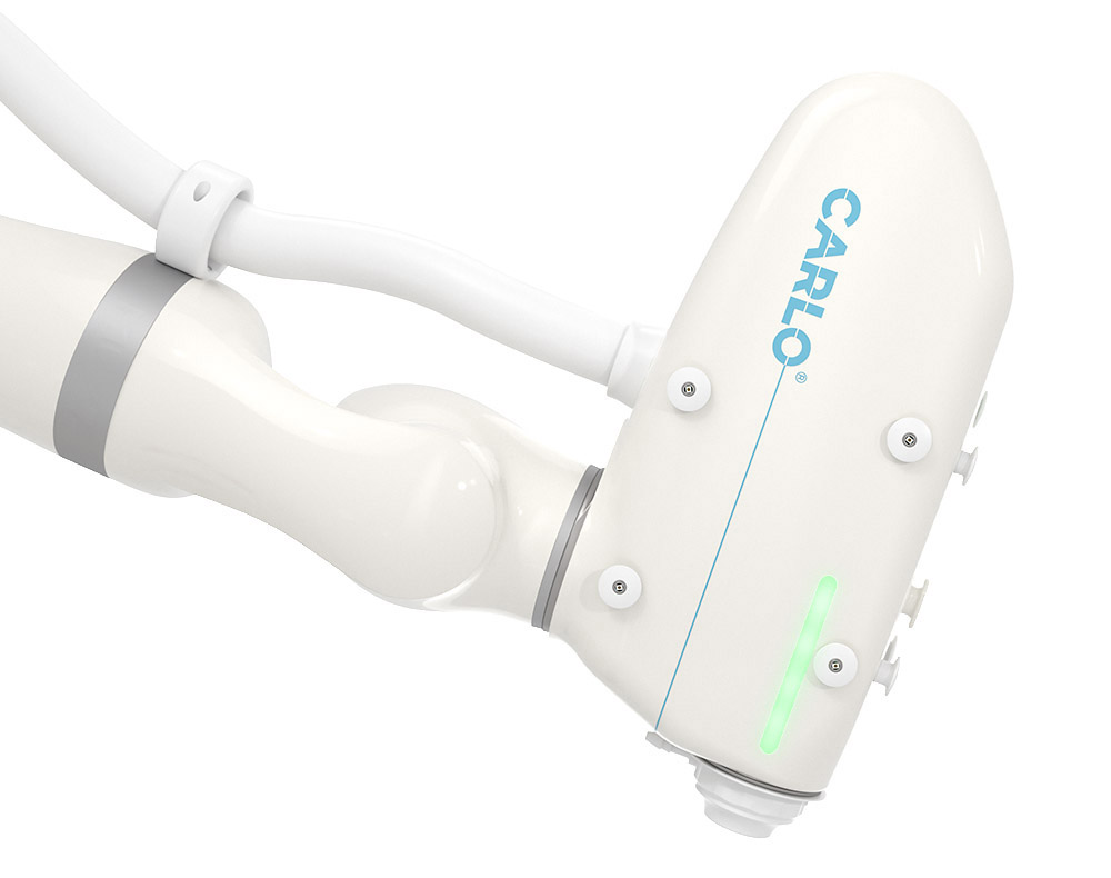 Laser head of Advanced Osteotomy Tools' surgical robot CARLO®